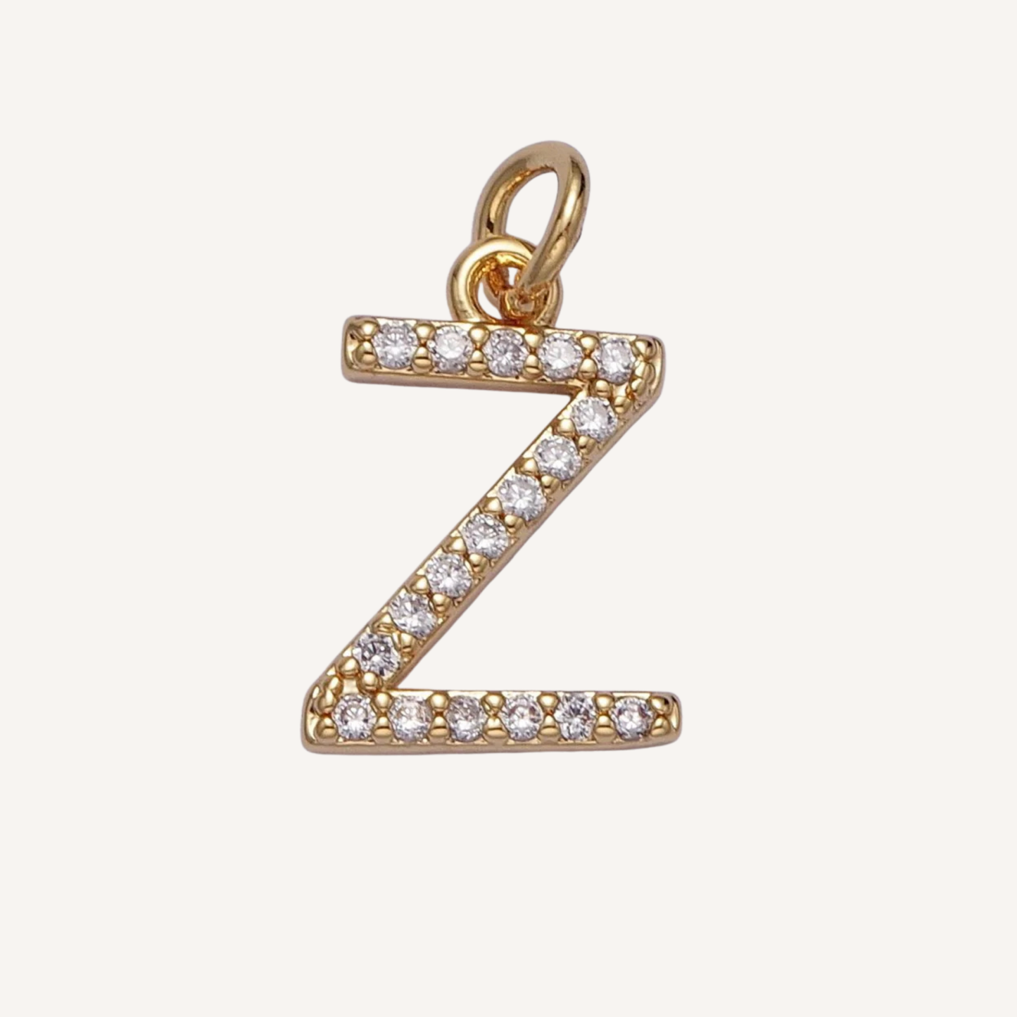 Medium Rhinestone Initial Charm