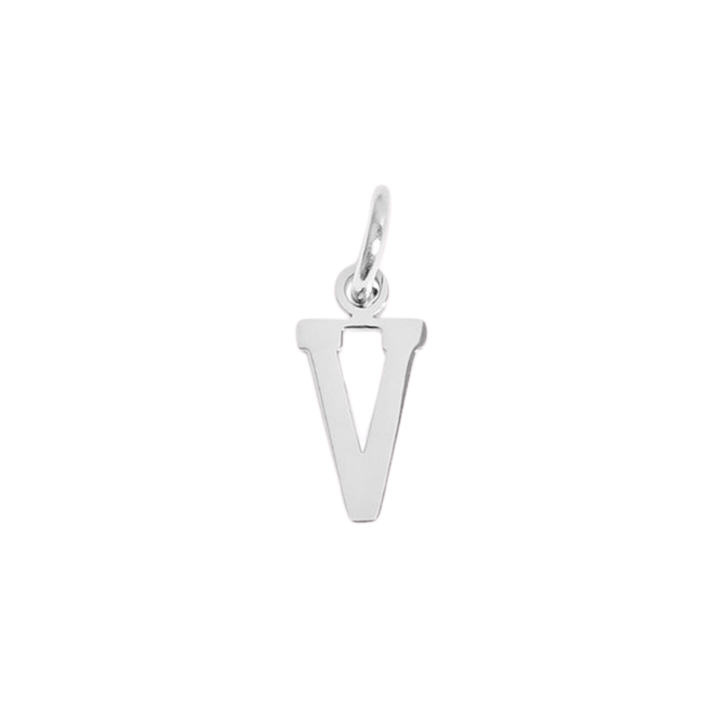 Small Silver Varsity Initial Charms