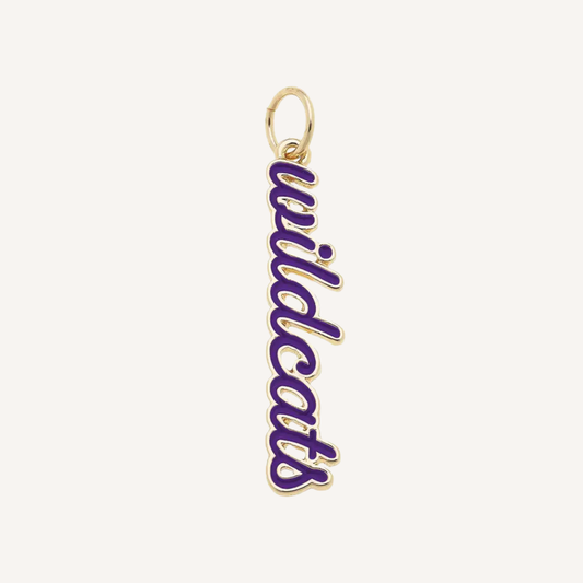 Large Kansas State Wildcats Script Charm