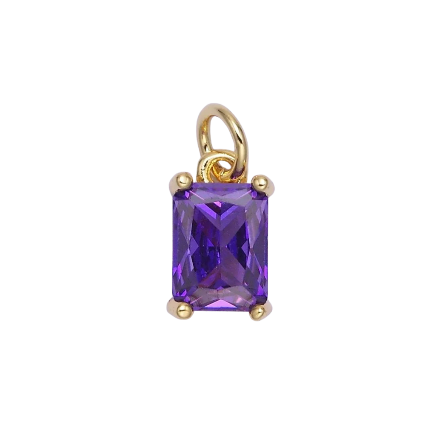 Small Baguette Colored Charms