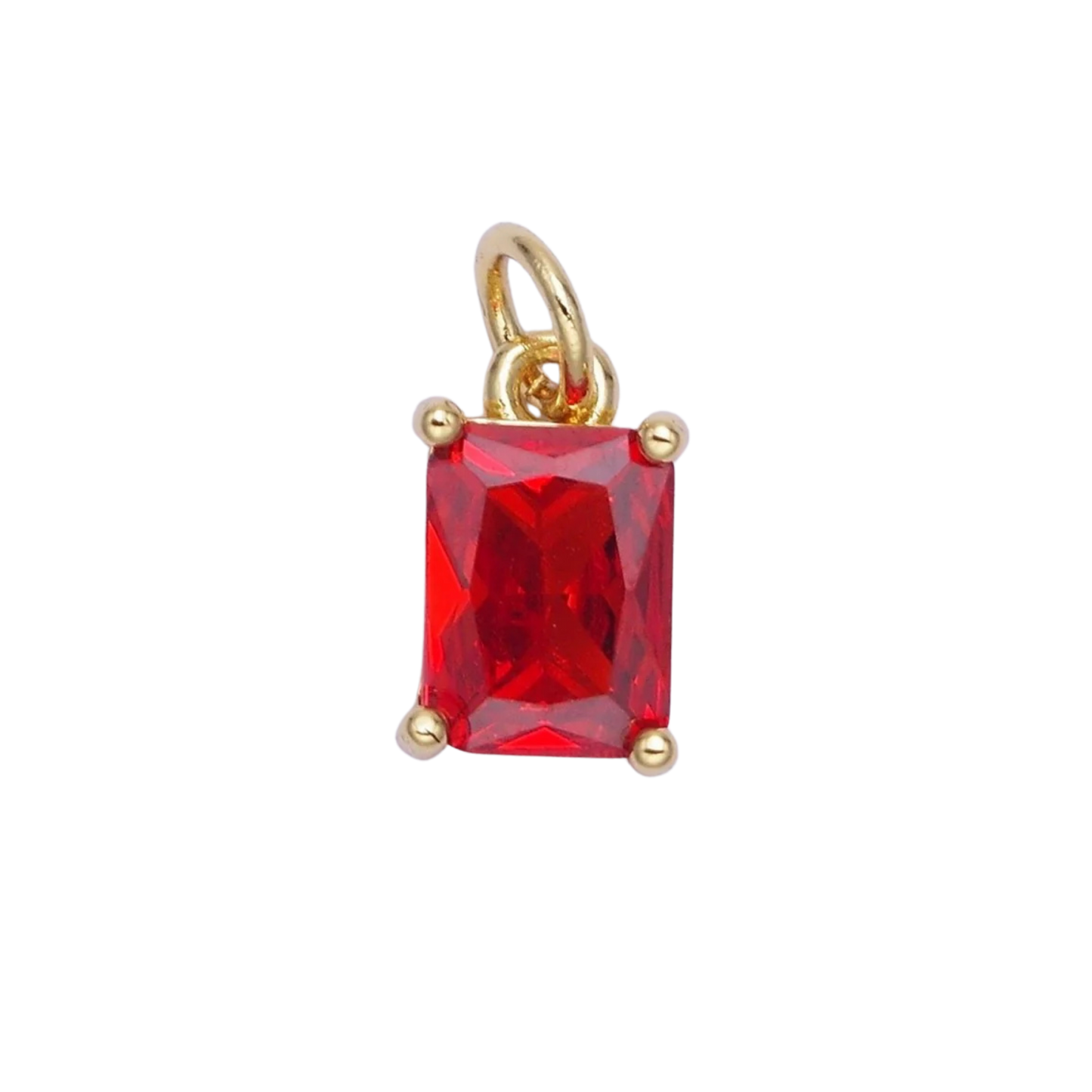 Small Baguette Colored Charms