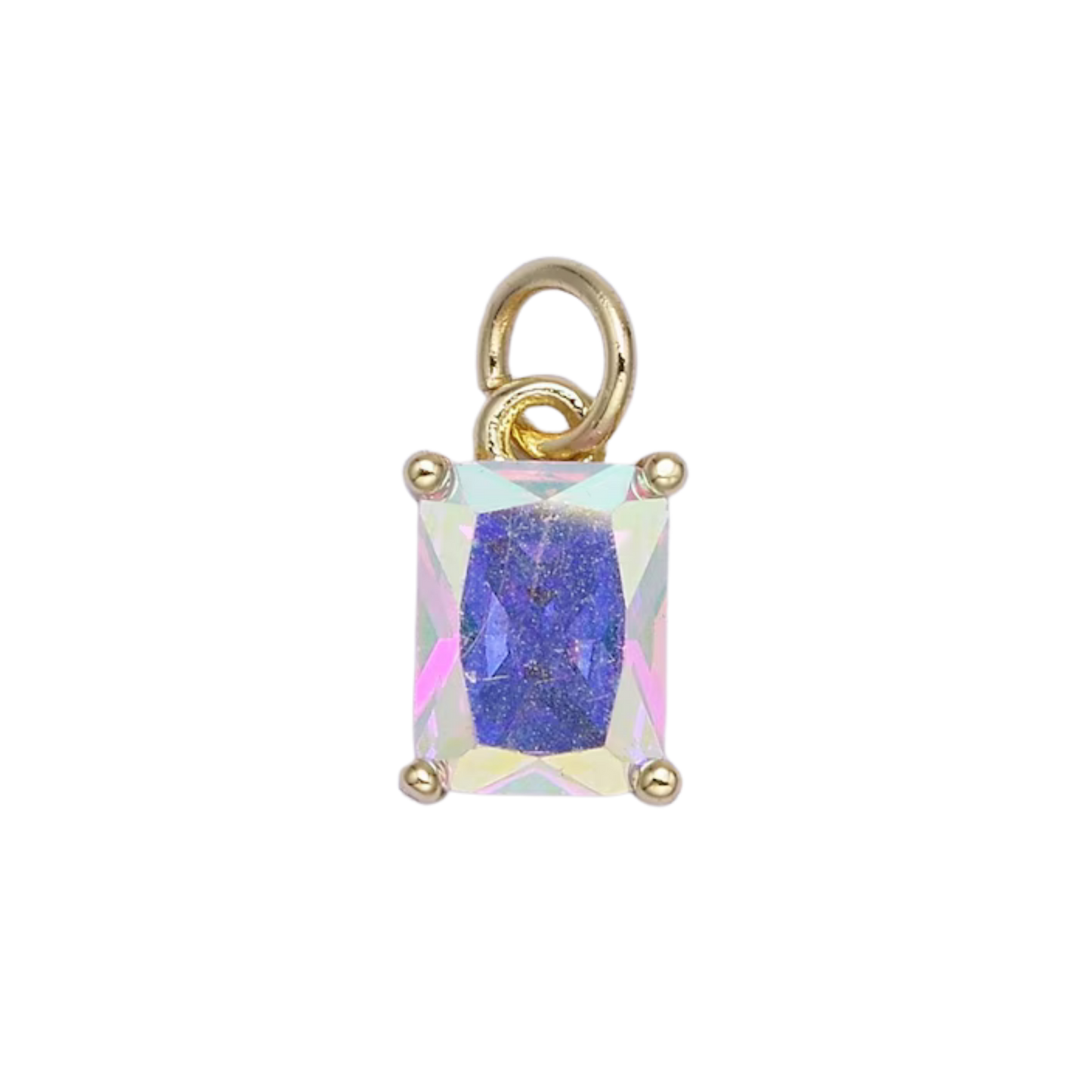 Small Baguette Colored Charms