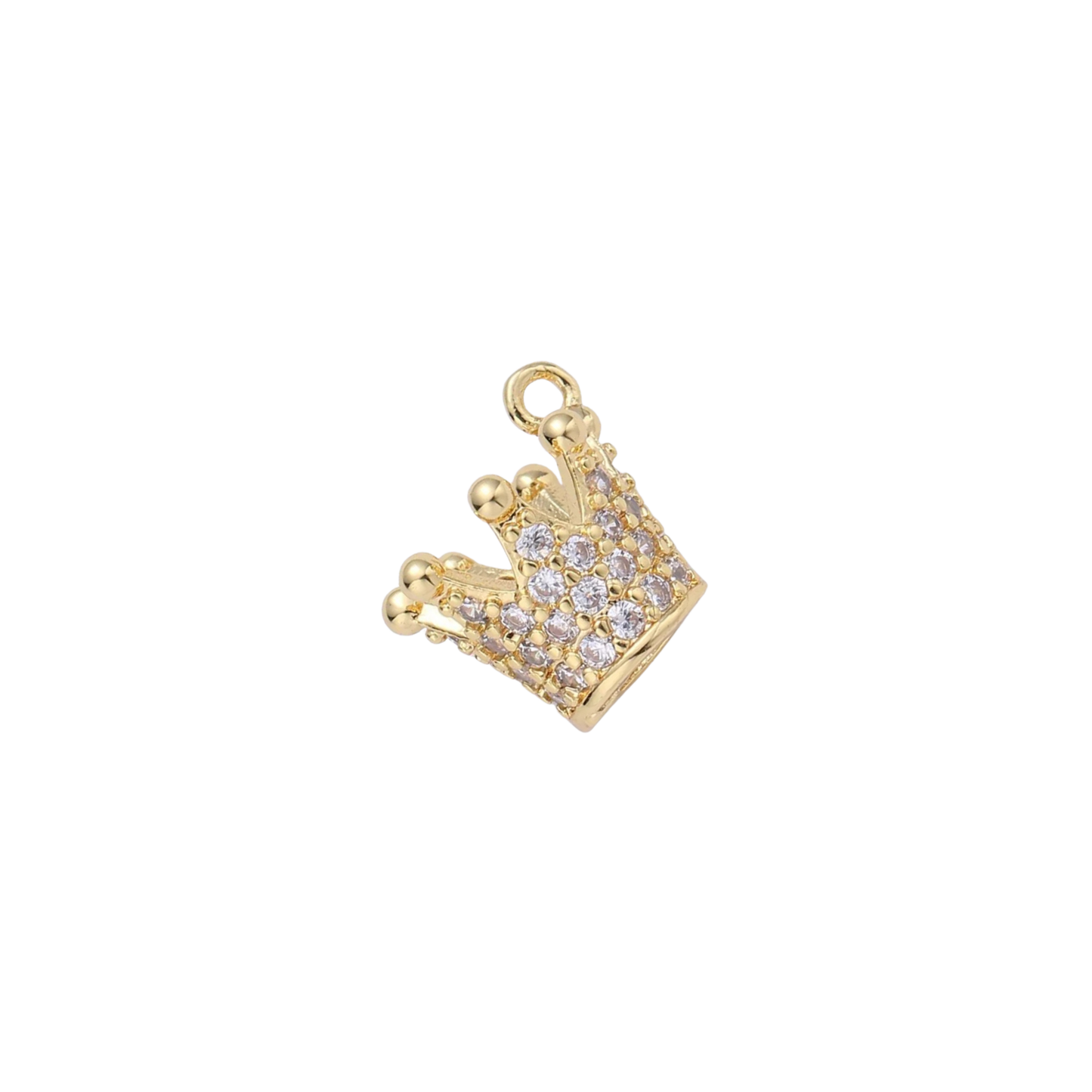 Small Rhinestone Crown Charm