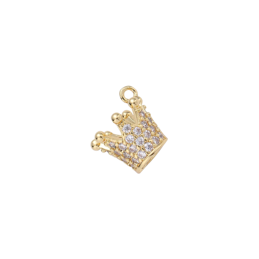 Mini Rhinestone Crown Charm