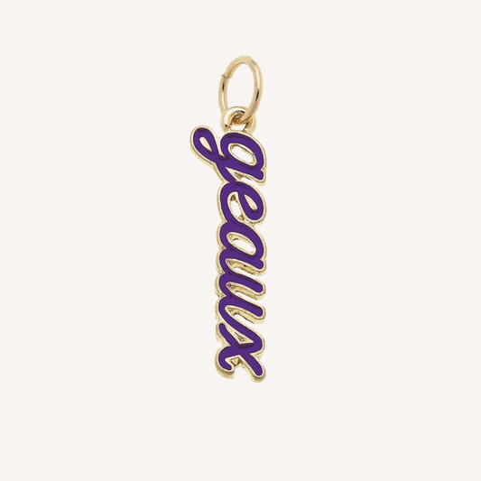 Large Michigan State Spartans Script Charm
