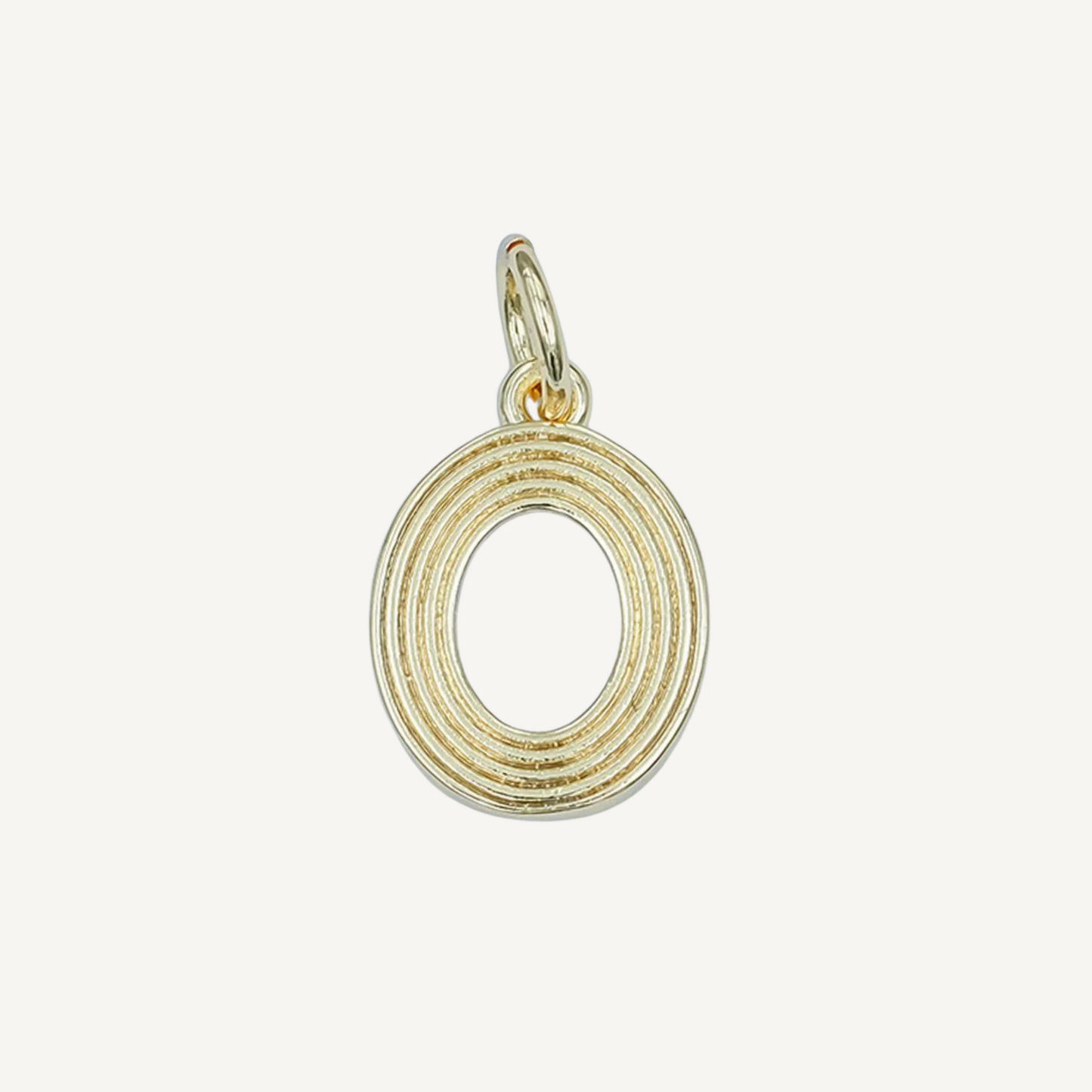 Medium Ribbed Number Charm