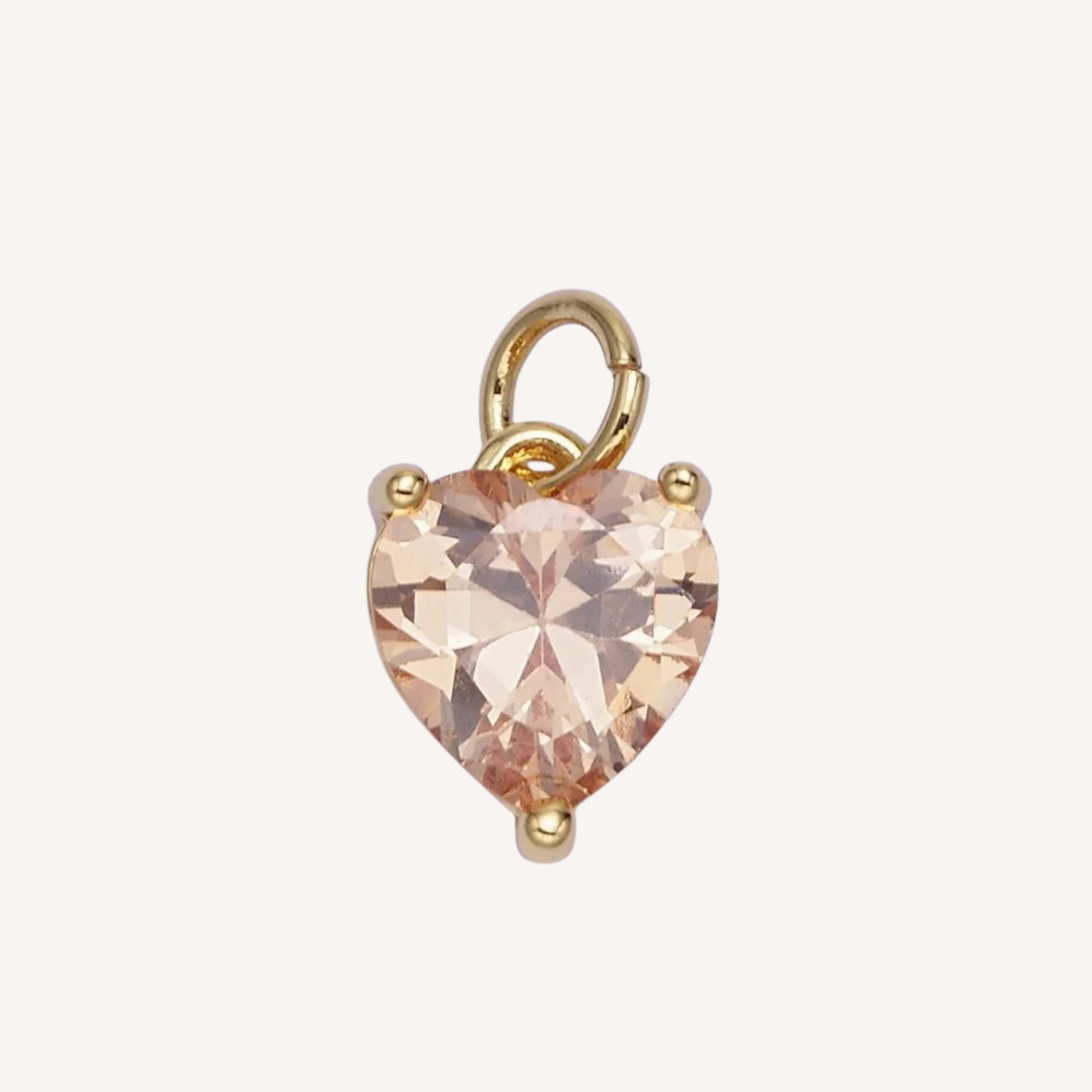 Small Colored Heart Charms