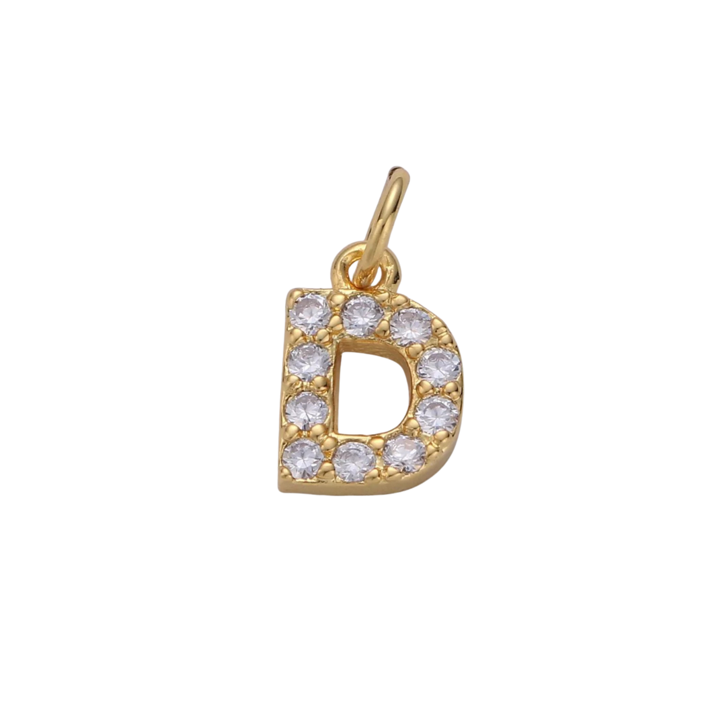 Mini Rhinestone Initial Charm