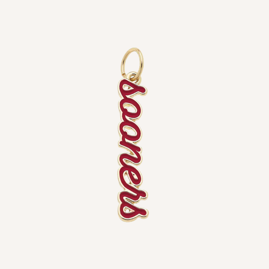 Large Oklahoma Sooners Script Charm