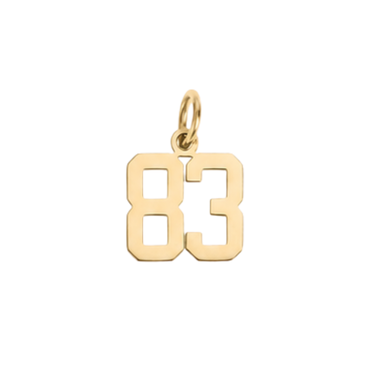 Small Gold Varsity Number Charms