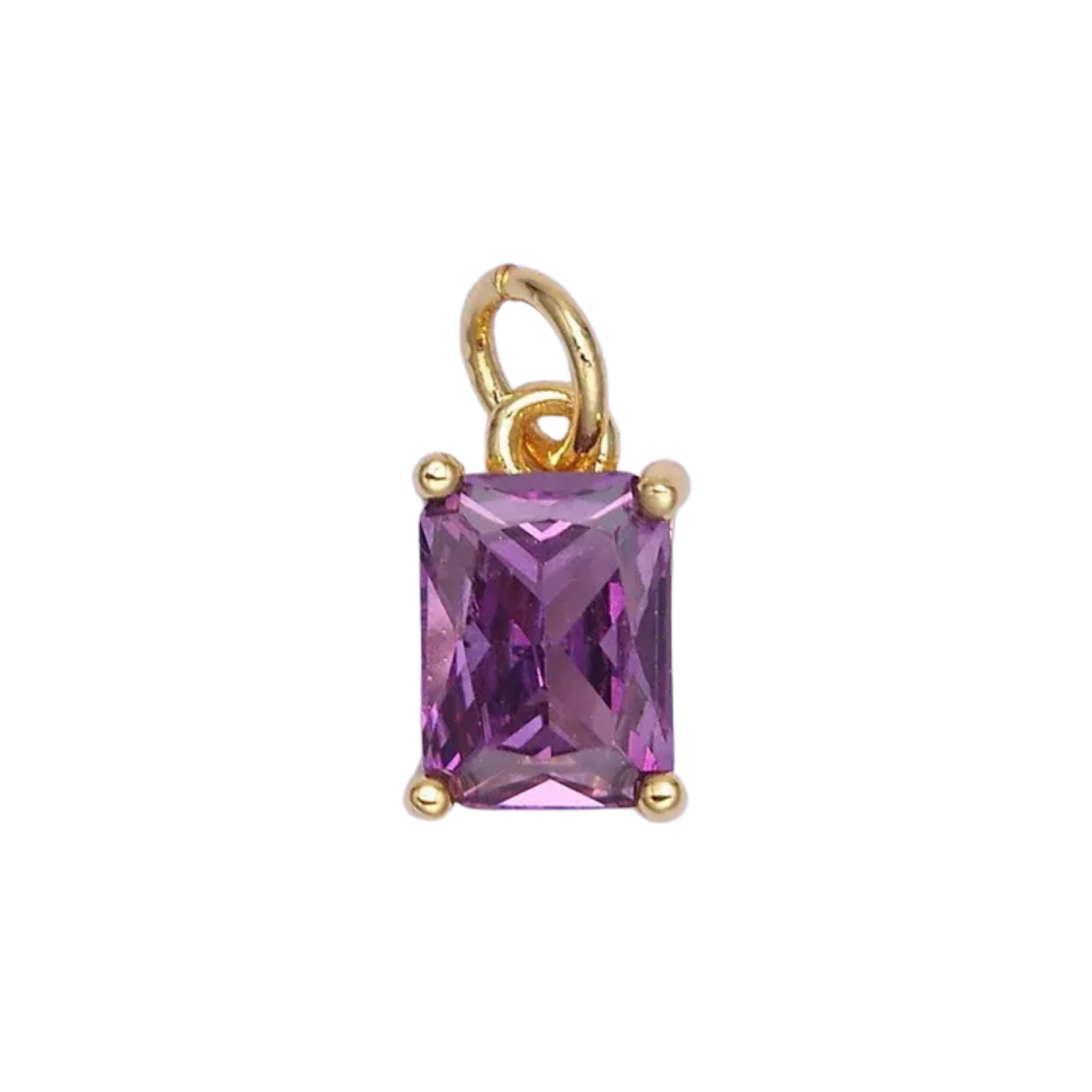 Small Baguette Colored Charms