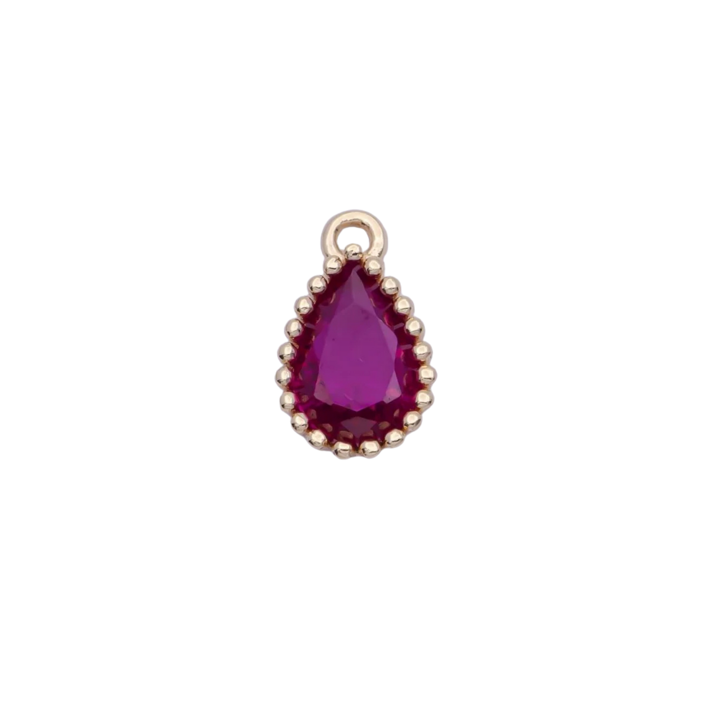 Mini Teardrop Colored Gem Charms