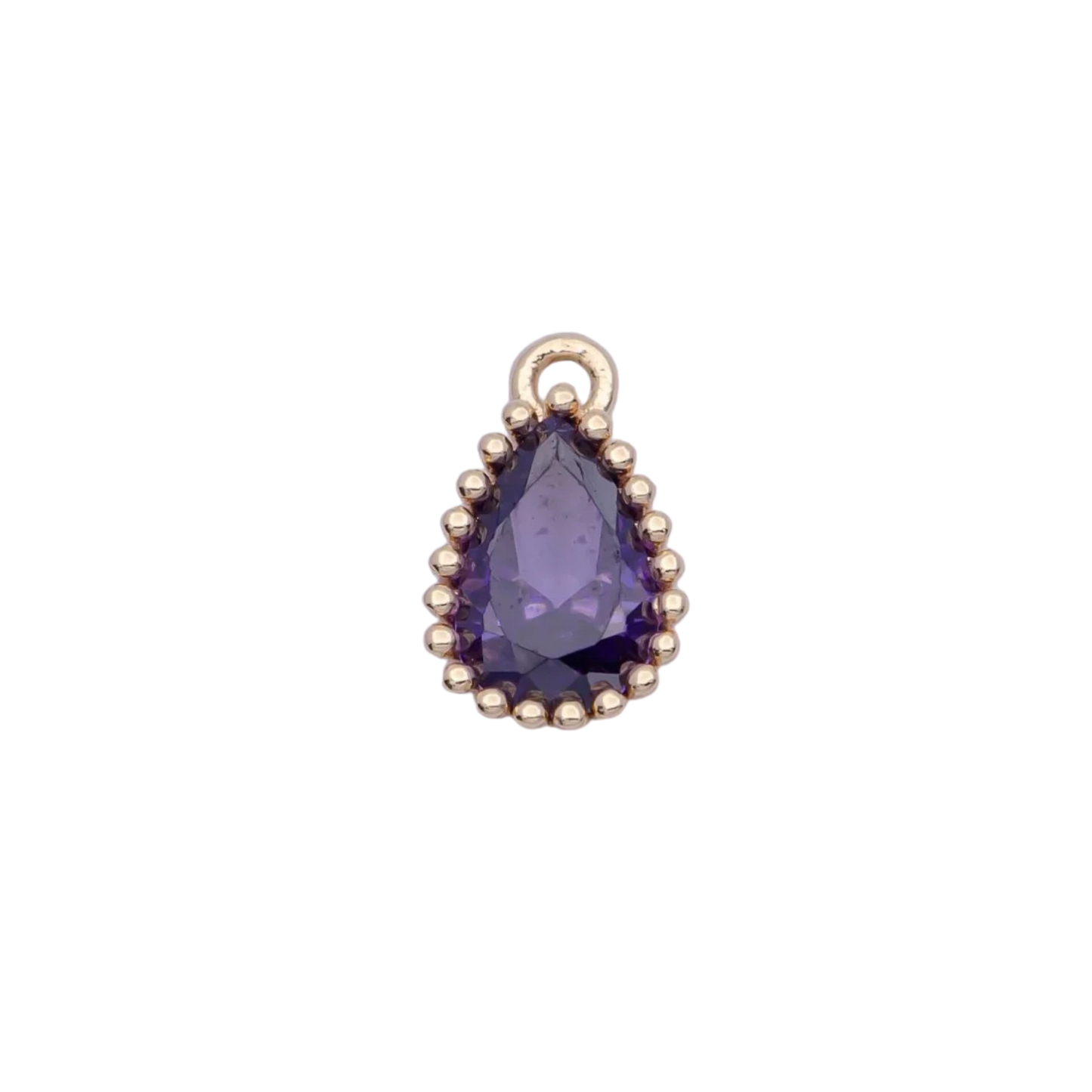 Mini Teardrop Colored Gem Charms
