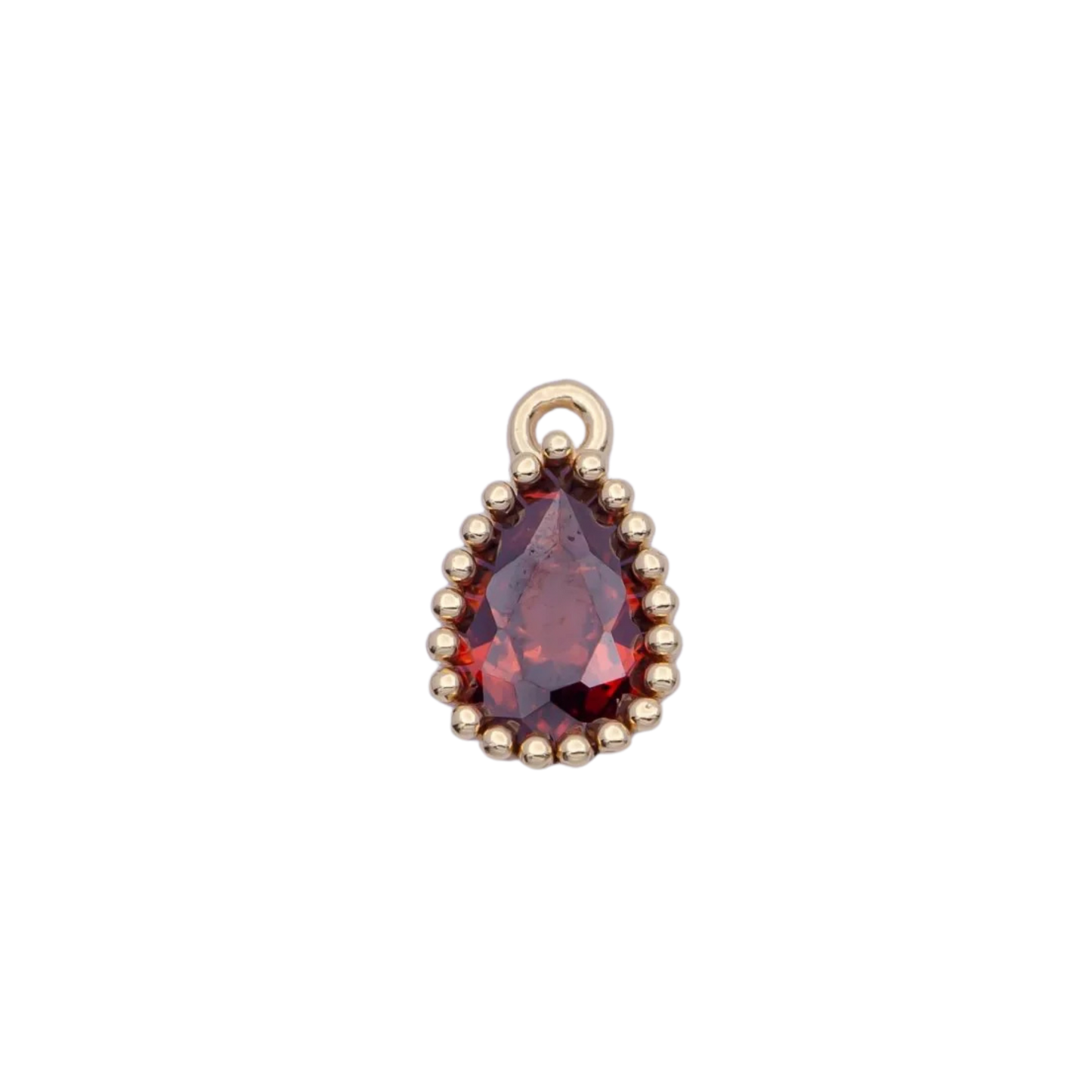 Mini Teardrop Colored Gem Charms