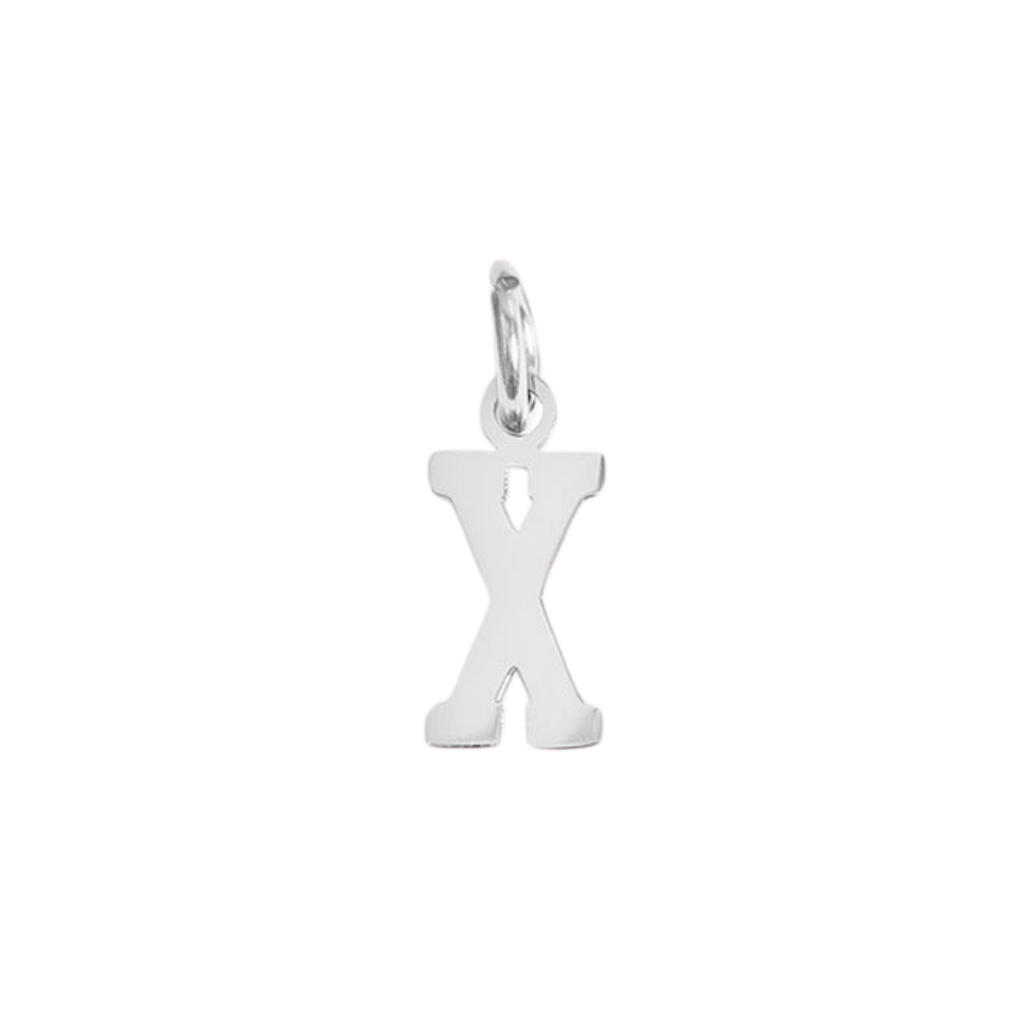 Small Silver Varsity Initial Charms