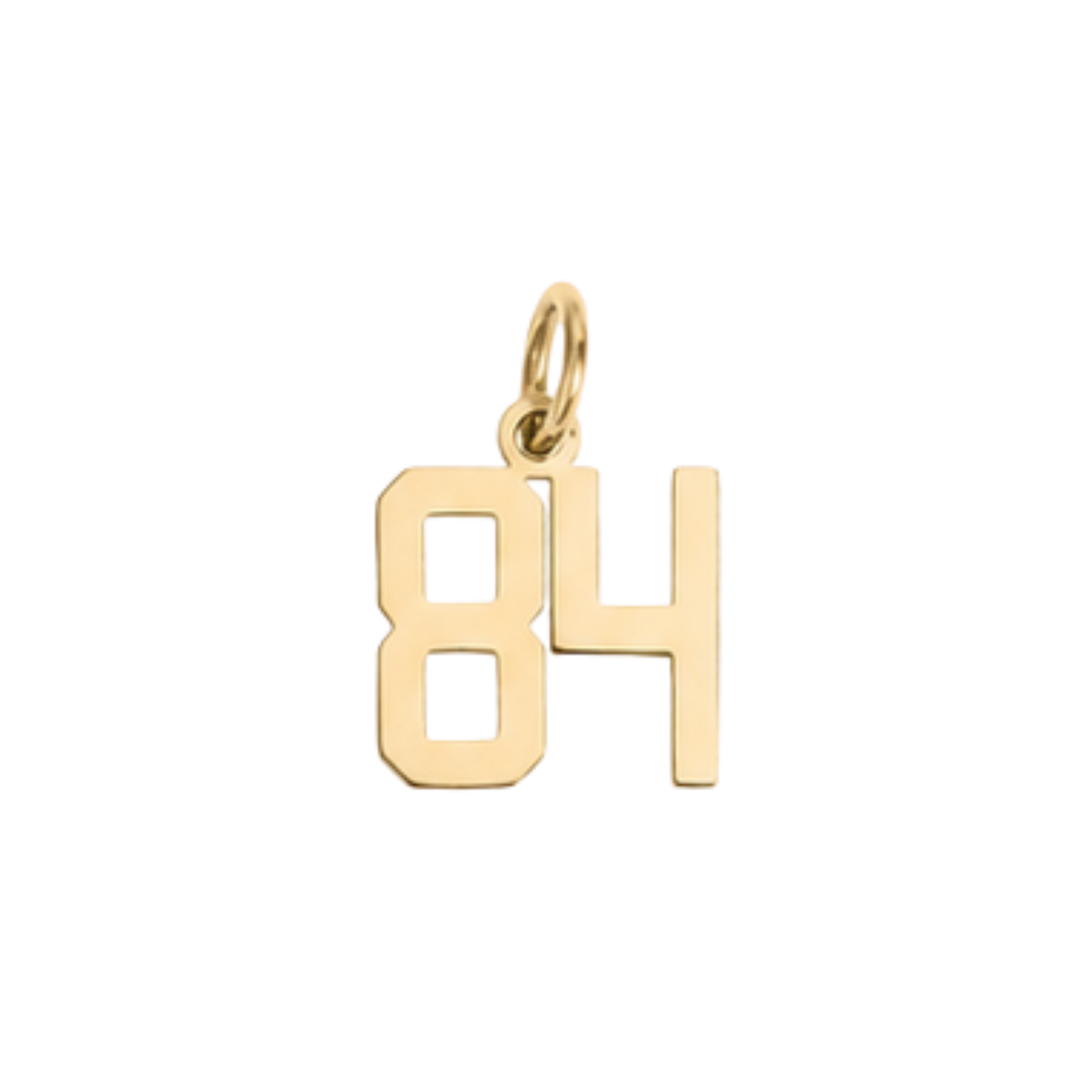Small Gold Varsity Number Charms