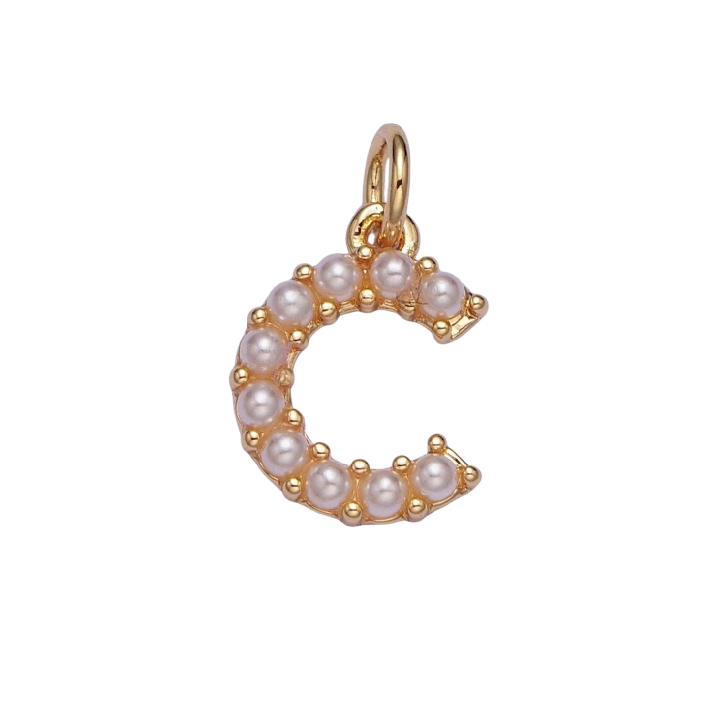 Medium Pearl Initial Charm