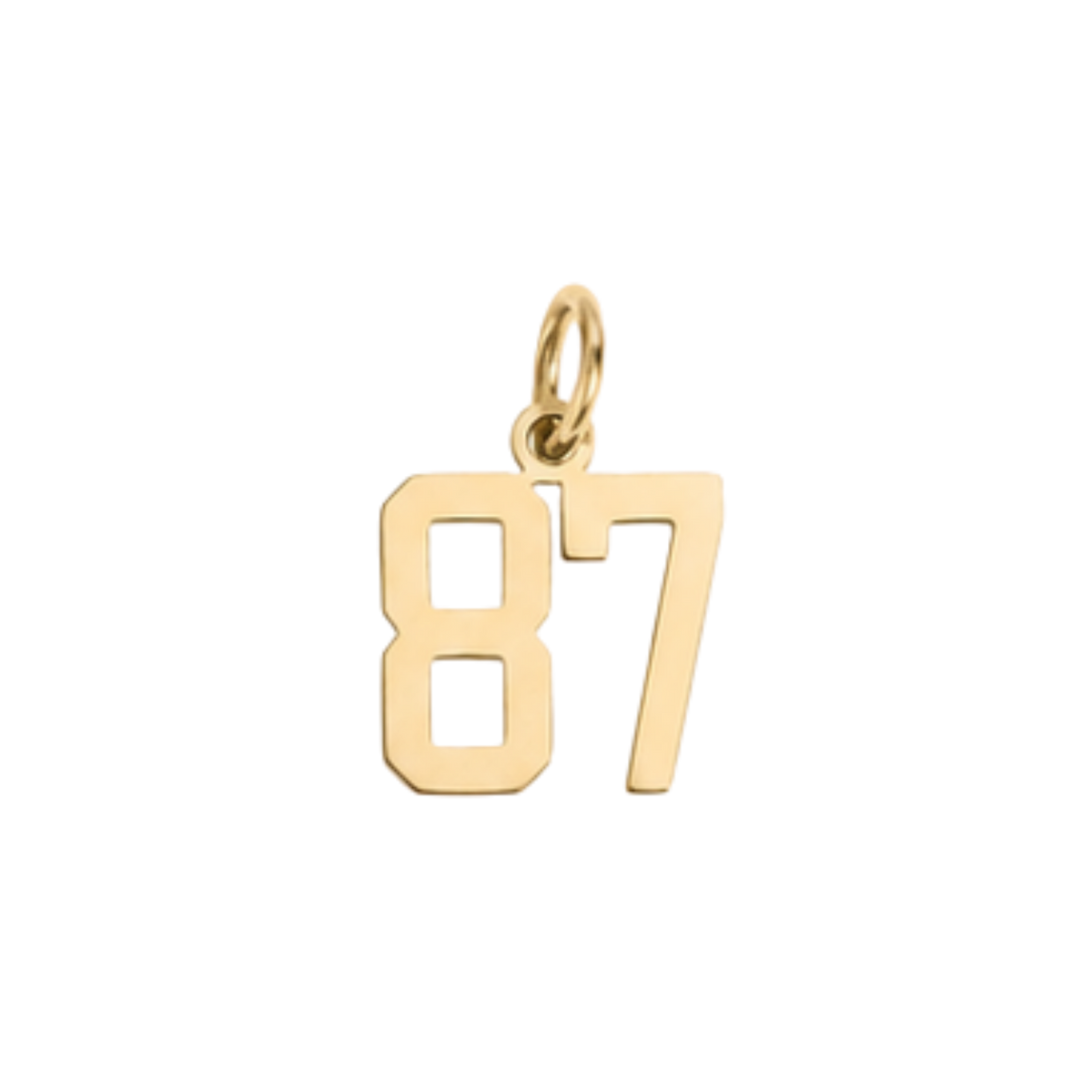 Small Gold Varsity Number Charms