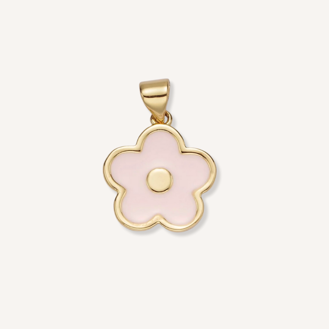 Medium Pink Flower Charm