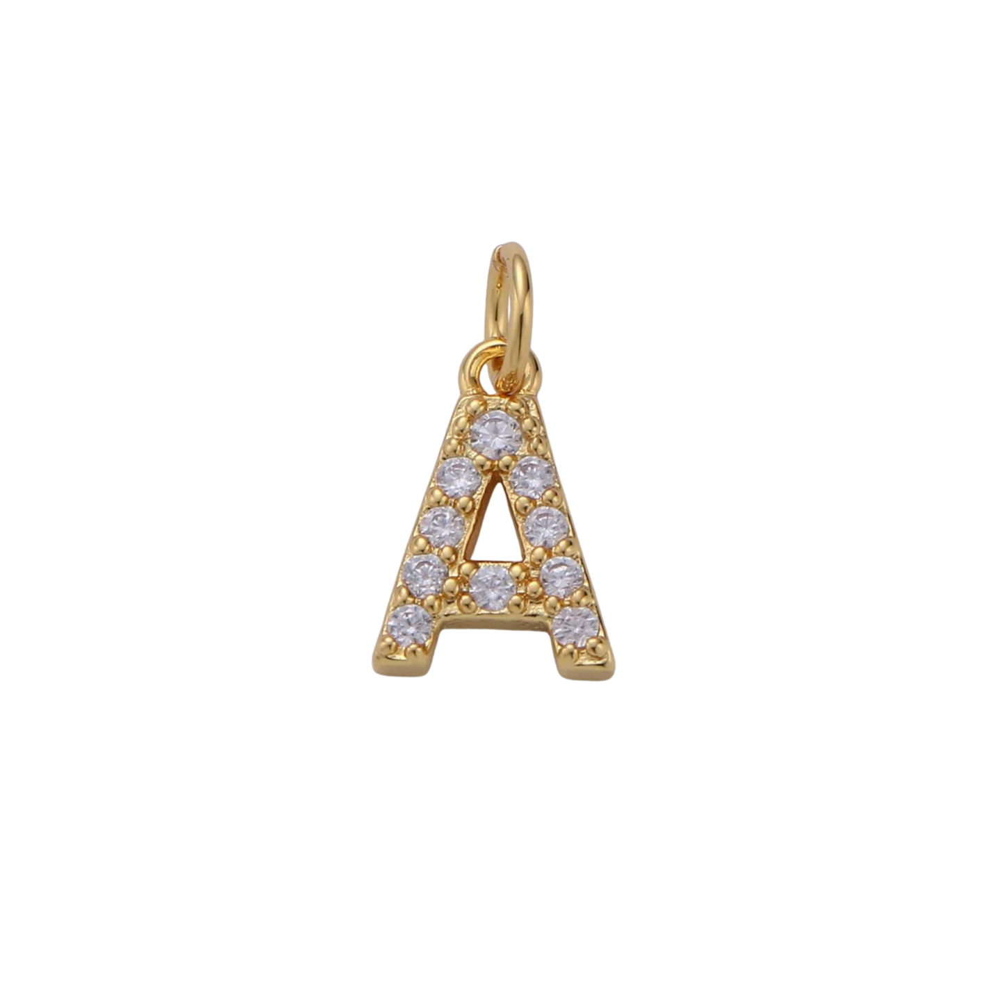 Mini Rhinestone Initial Charm