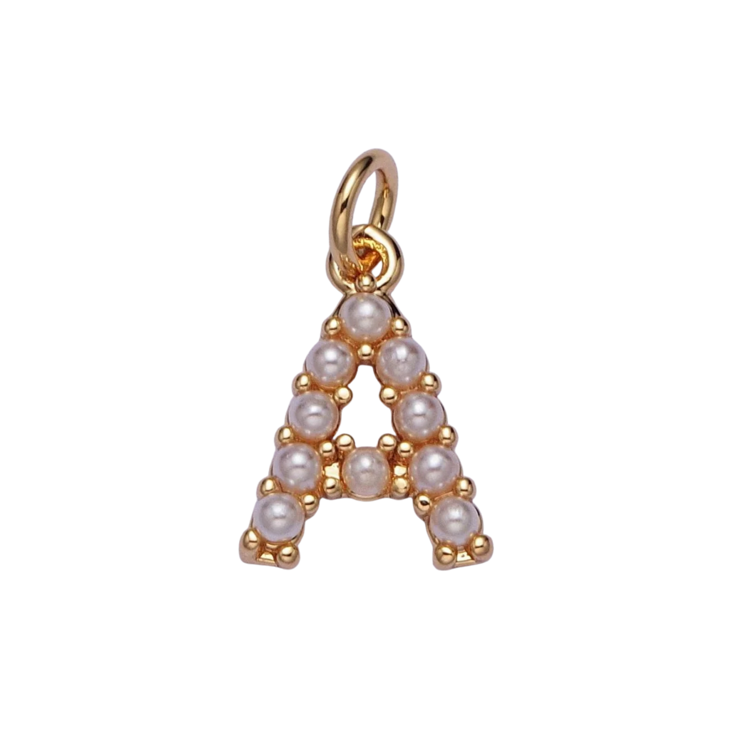 Medium Pearl Initial Charm