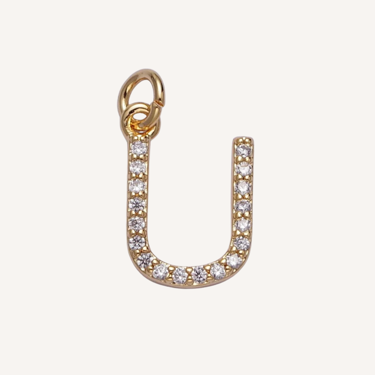 Medium Rhinestone Initial Charm