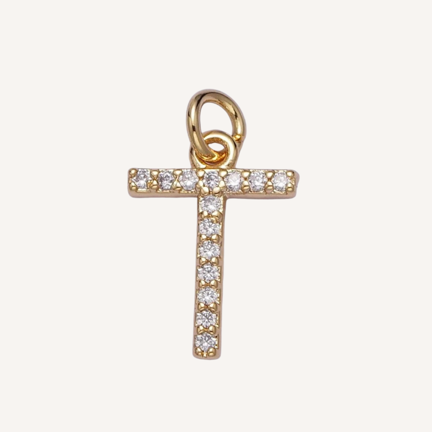 Medium Rhinestone Initial Charm
