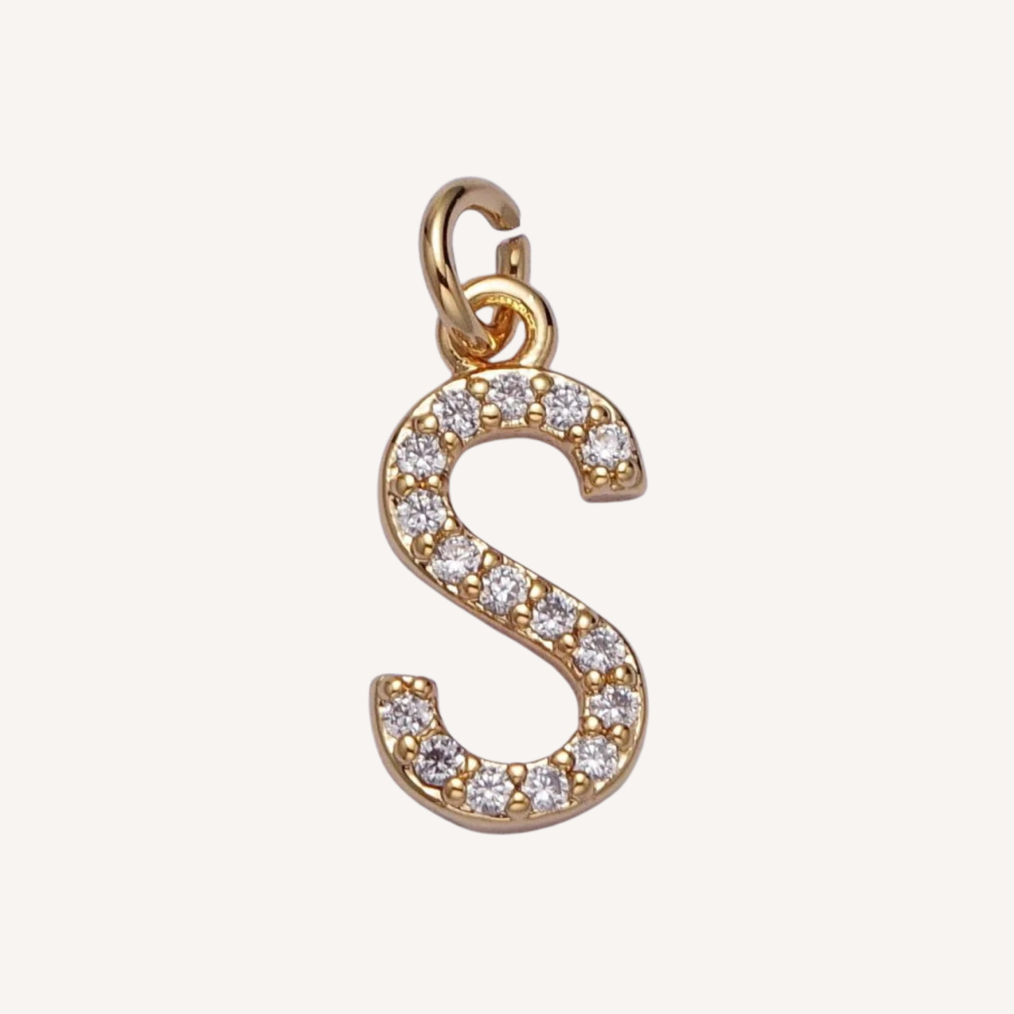 Medium Rhinestone Initial Charm