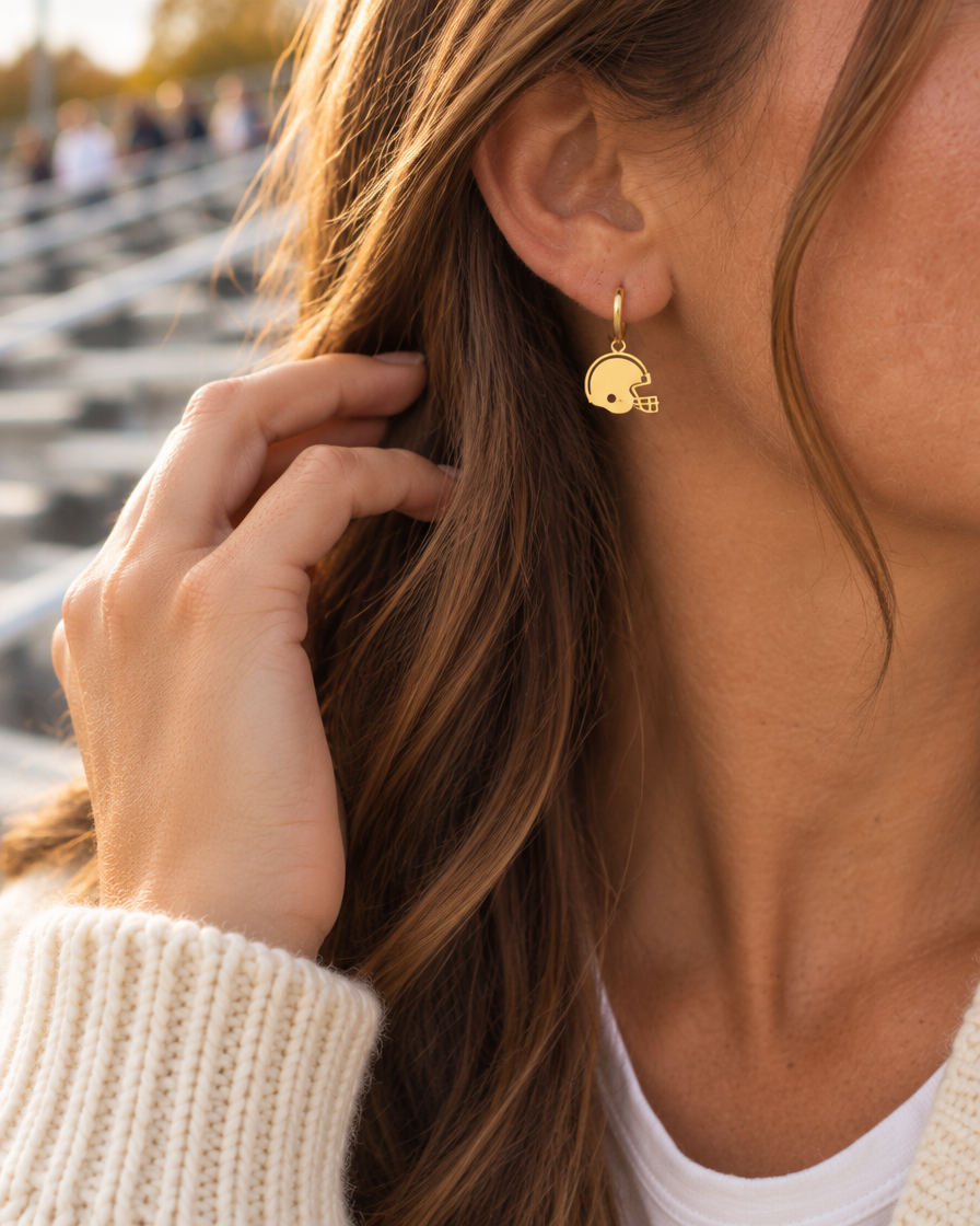 Football Helmet Dangle Earrings