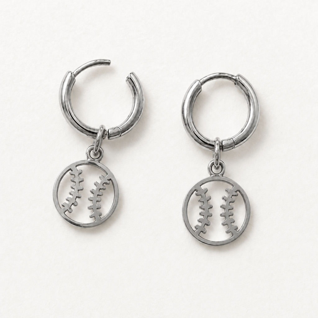 Baseball Dangle Earrings