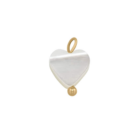 Mini Gold Shell Heart Charm