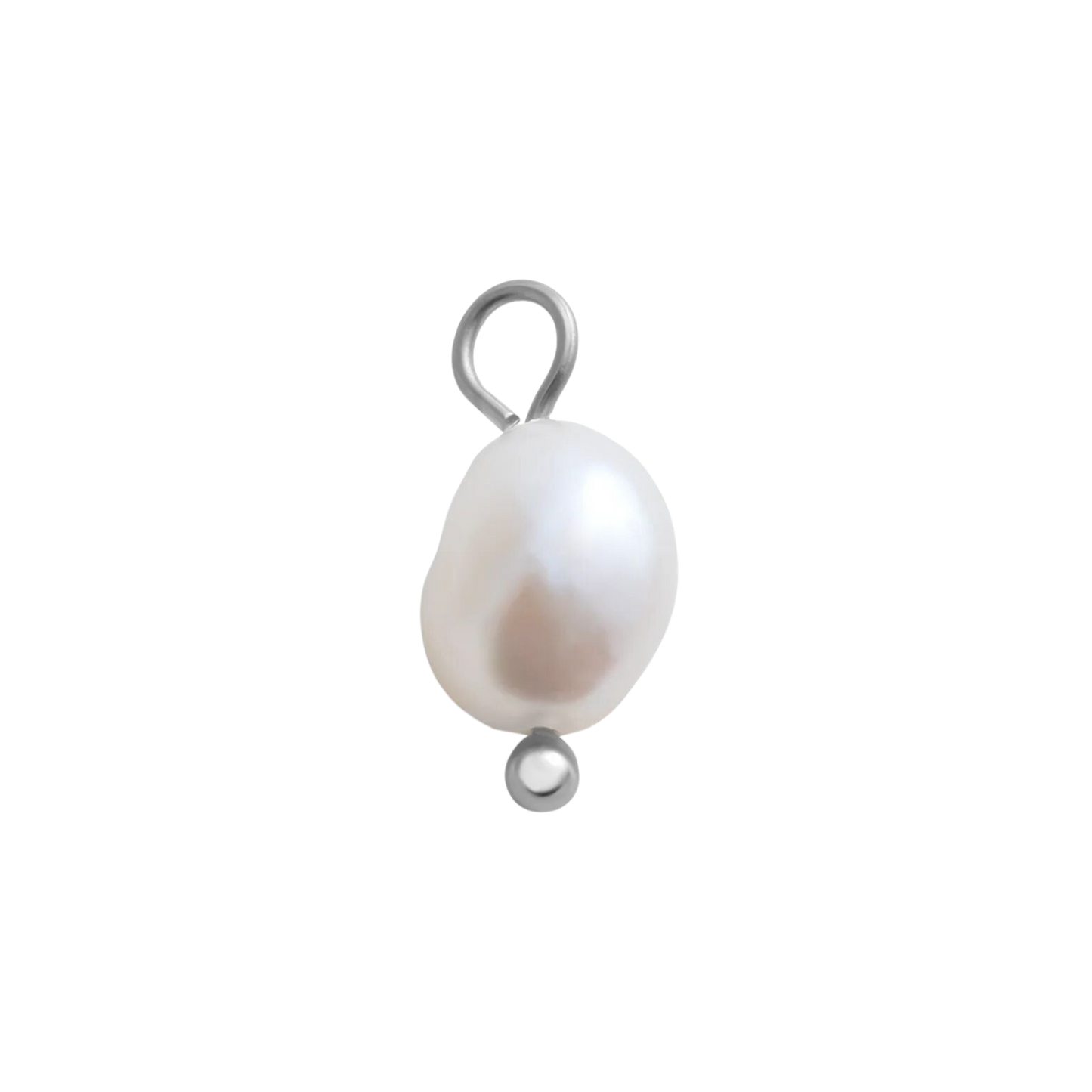 Mini Silver Freshwater Pearl Charm
