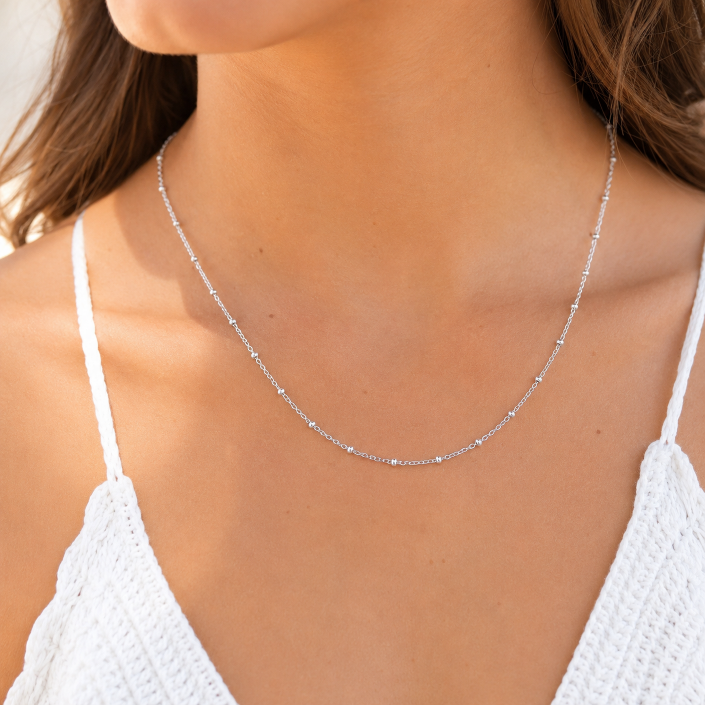 Silver Bobbie Necklace