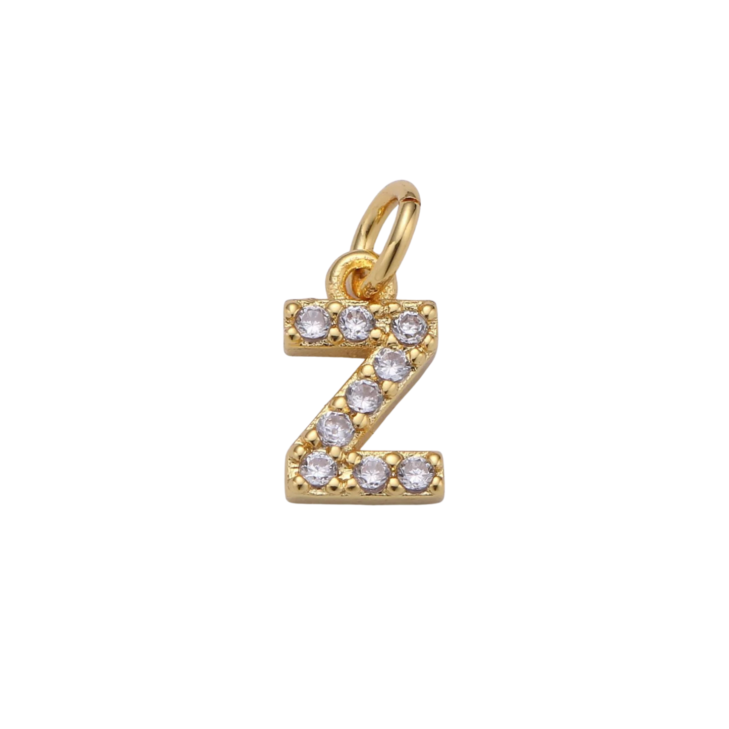 Mini Rhinestone Initial Charm