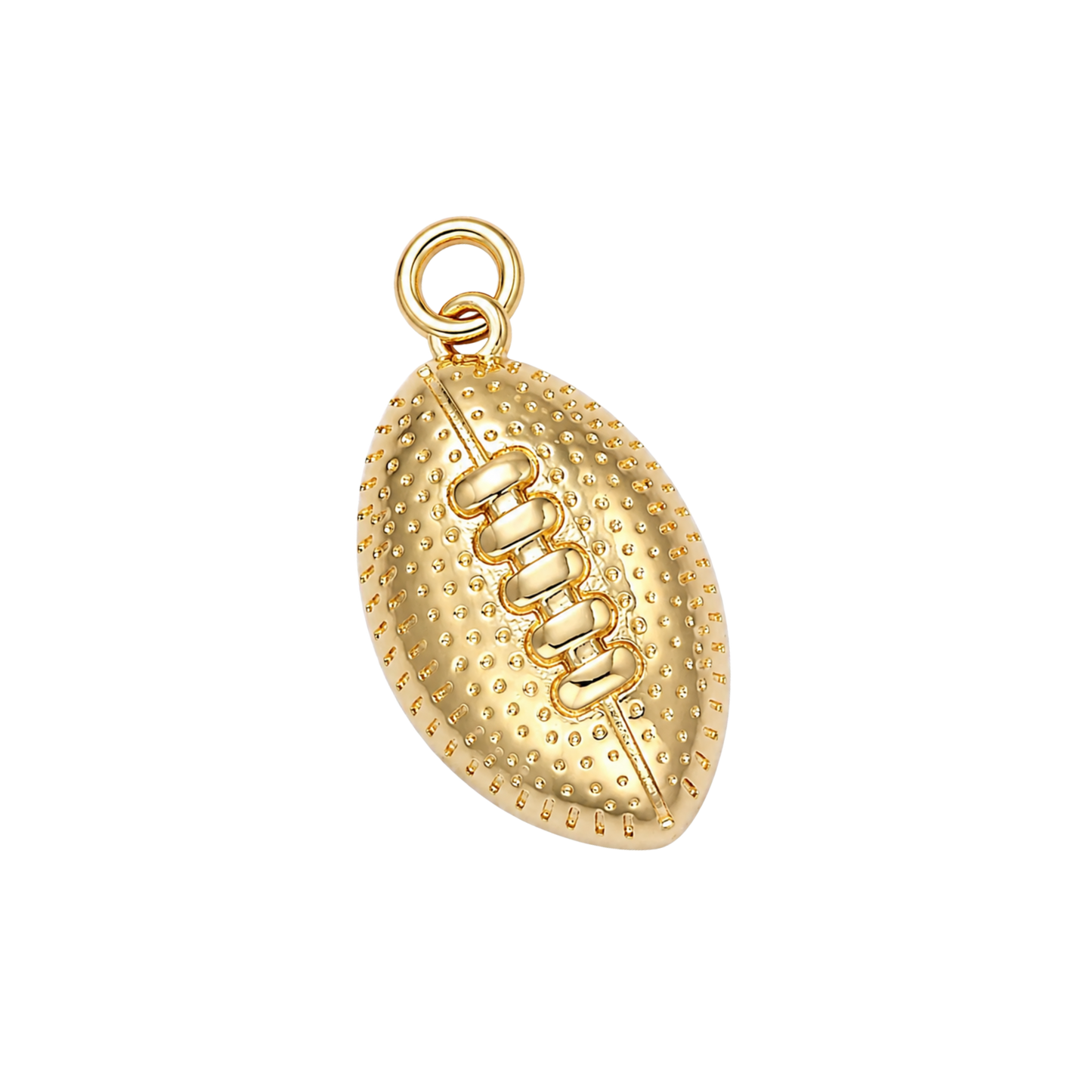 Medium Textured Gold Football Charm