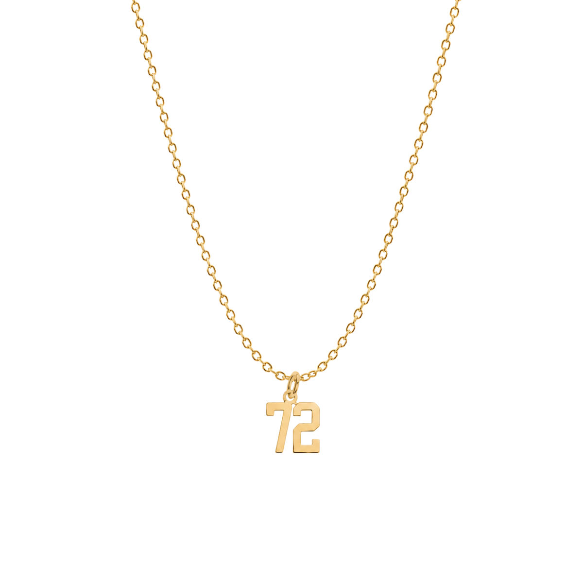 Gold Sports Number Necklace