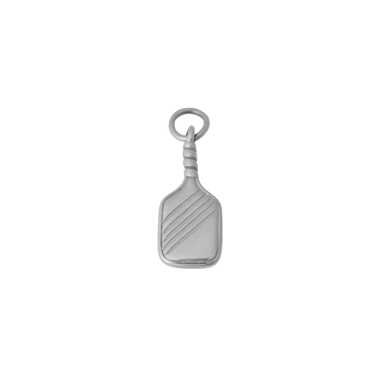Mini Silver Pickleball Paddle Charm
