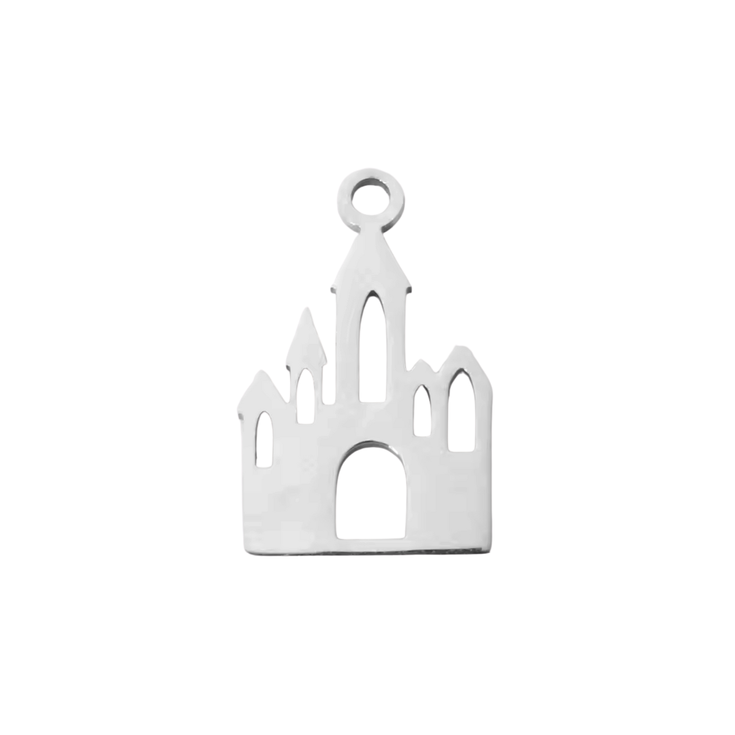Medium Silver Castle Charm