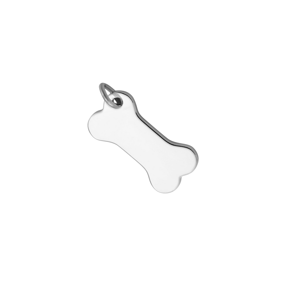 Small Silver Bone Charm (Engravable)
