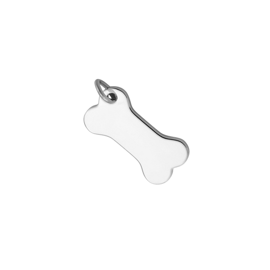Small Silver Bone Charm (Engravable)