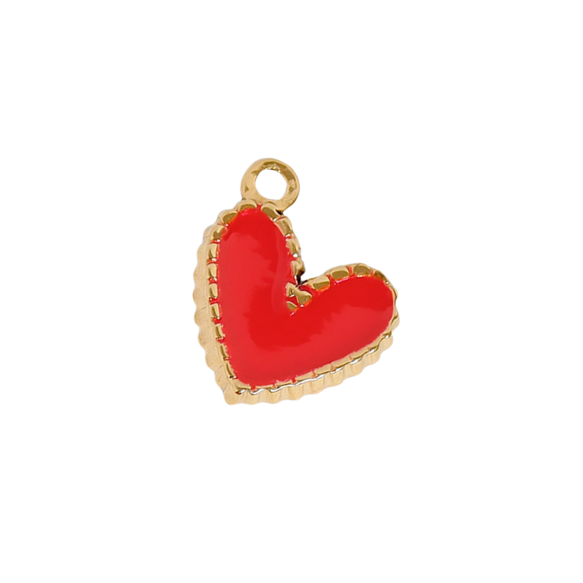 Small Gold Colored Heart Charms