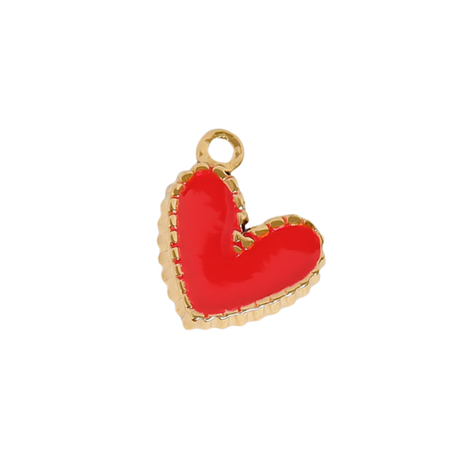 Small Gold Colored Heart Charms