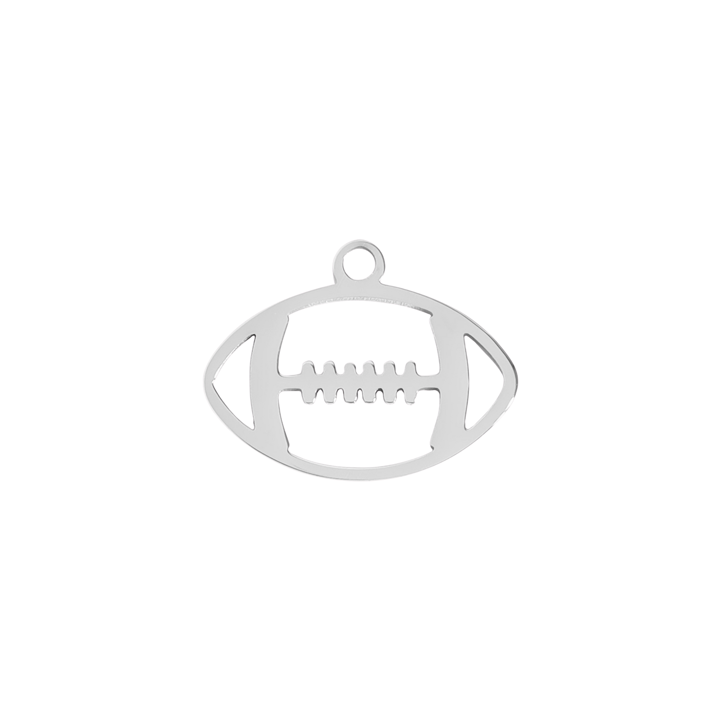 Medium Silver Football Charm