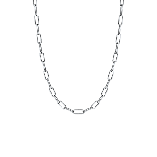 Silver Medium Sage Paperclip Necklace