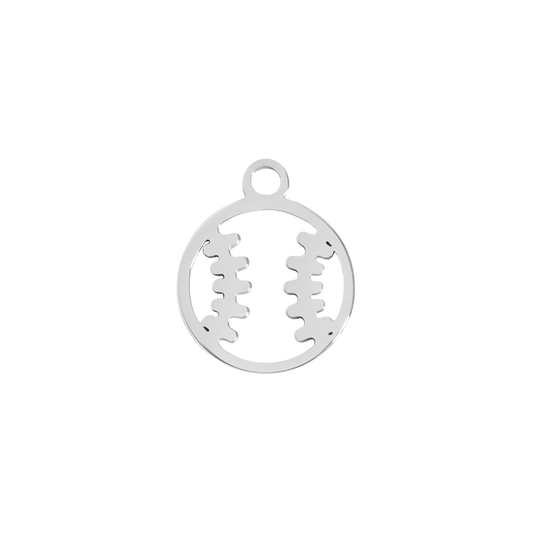 Small Silver Baseball/Softball Charm