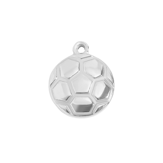 Medium Silver Soccer Ball Charm