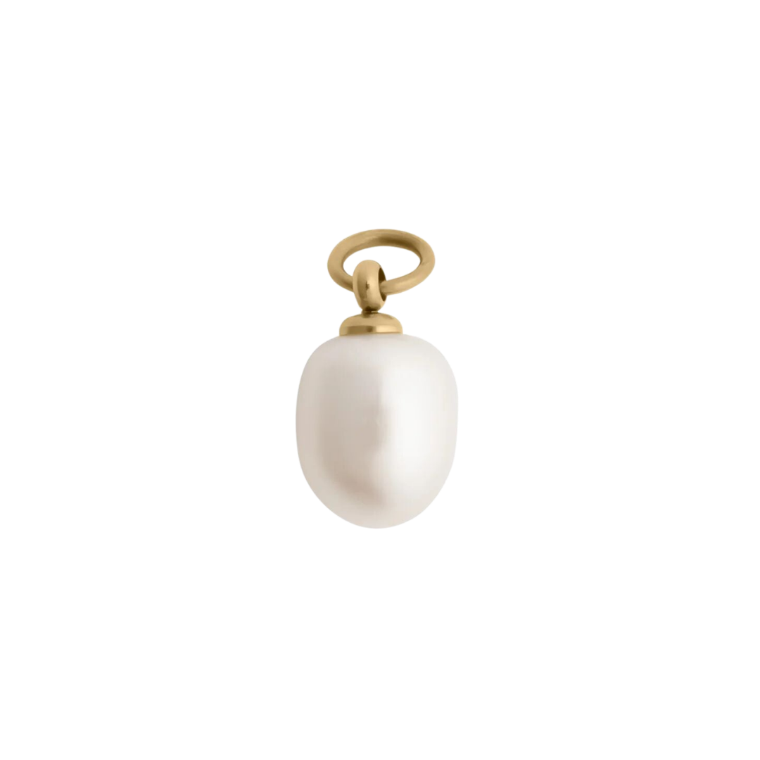Small Gold Pearl Charm