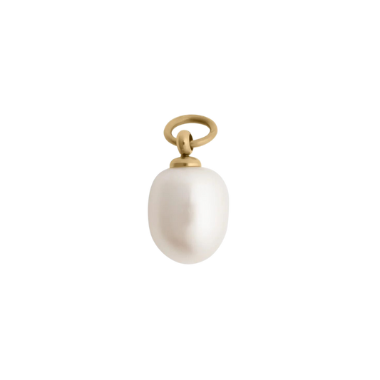Small Gold Pearl Charm