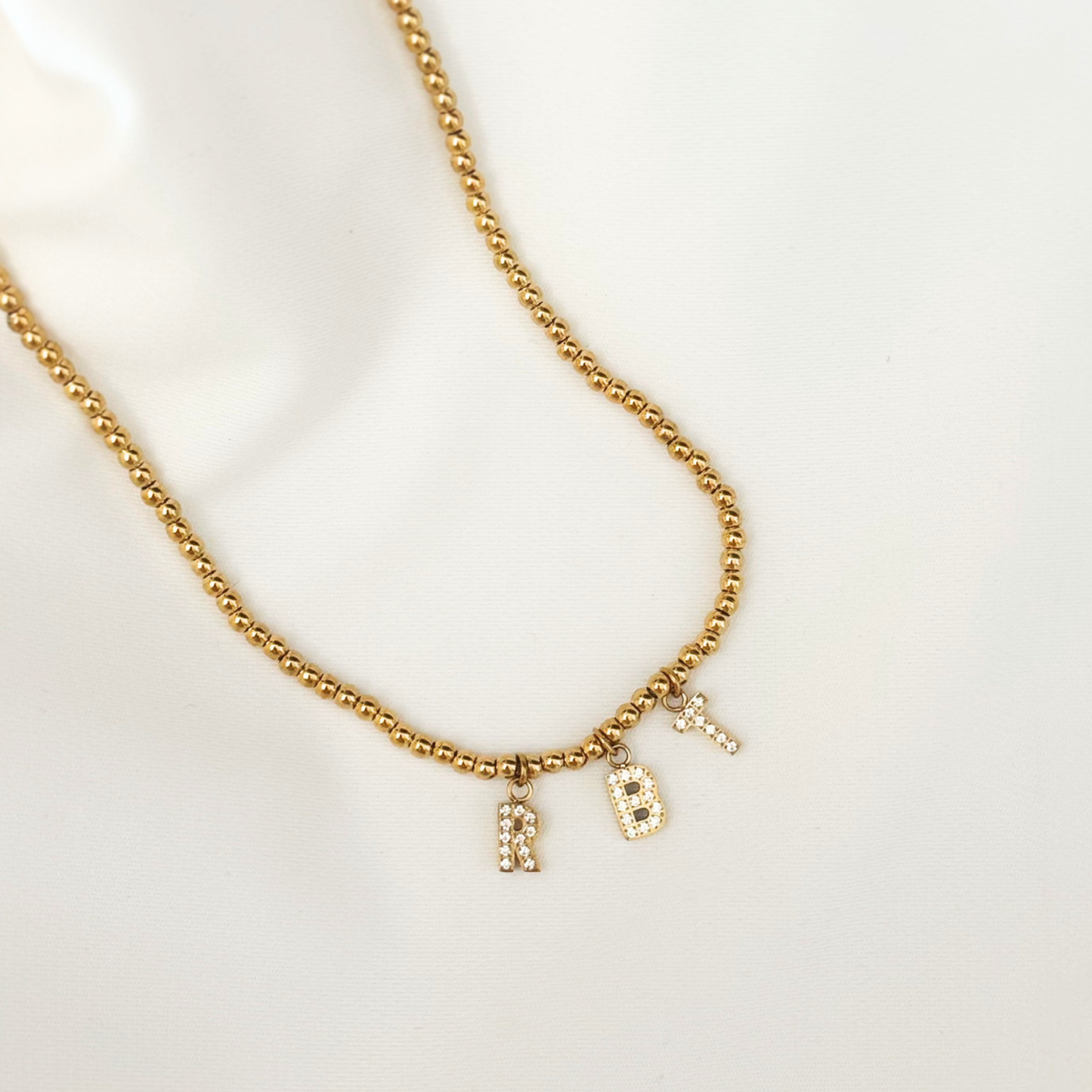 Initial Beaded Necklace