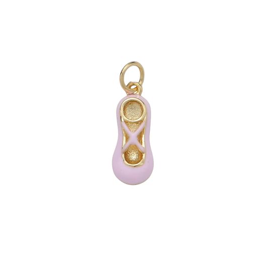 Small Pink Ballet Slipper Charm